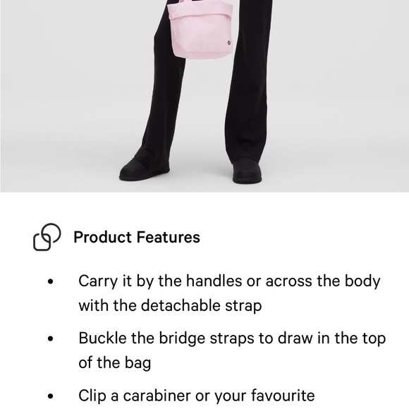 lululemon on my level tote Bag Cream 5L - Picture 5 of 5